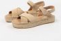 Manfield Dames Beige sandalen met suède banden - Thumbnail 2