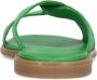 Manfield Dames Groene leren slippers - Thumbnail 7