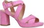 Manfield Dames Roze suède sandalen met hak - Thumbnail 7