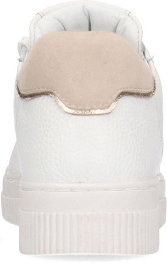 Manfield Dames Witte leren sneakers