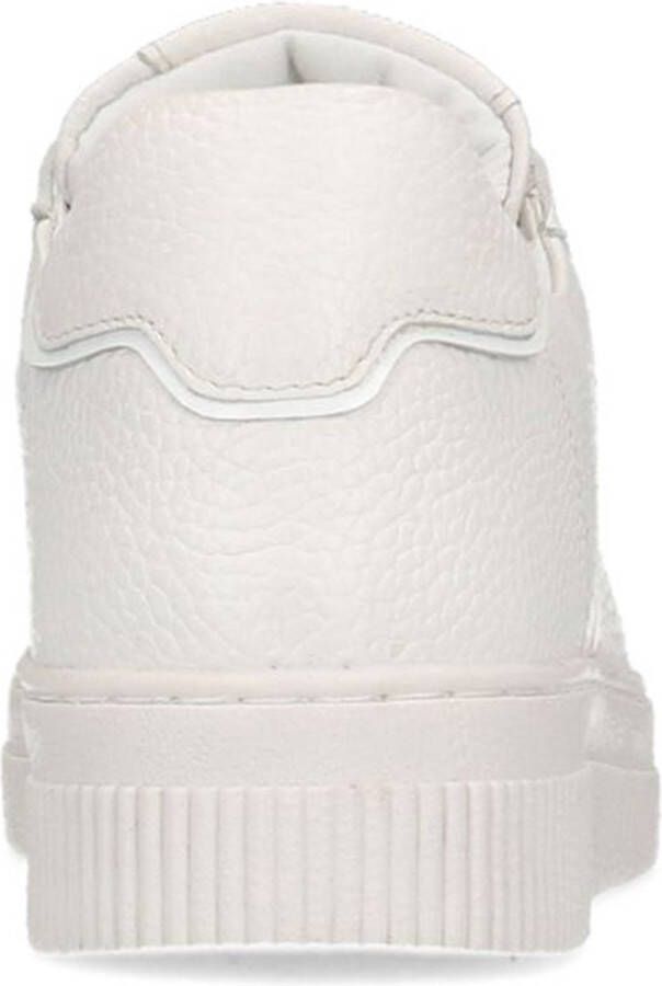 Manfield Dames Witte leren sneakers