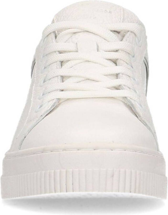 Manfield Dames Witte leren sneakers