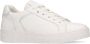 Manfield Dames Witte leren sneakers - Thumbnail 8