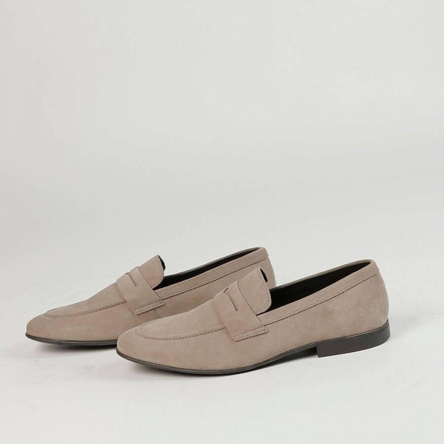 Manfield Heren Beige suède loafers