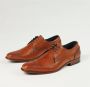 Manfield leren veterschoenen cognac - Thumbnail 12