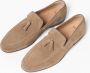 Manfield Heren Taupe suède loafers met kwastjes - Thumbnail 6