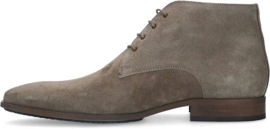 Manfield Heren Taupe suède veterschoenen - Foto 3