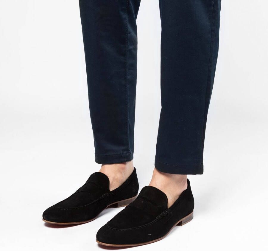 Manfield Heren Zwarte suède loafers - Foto 3