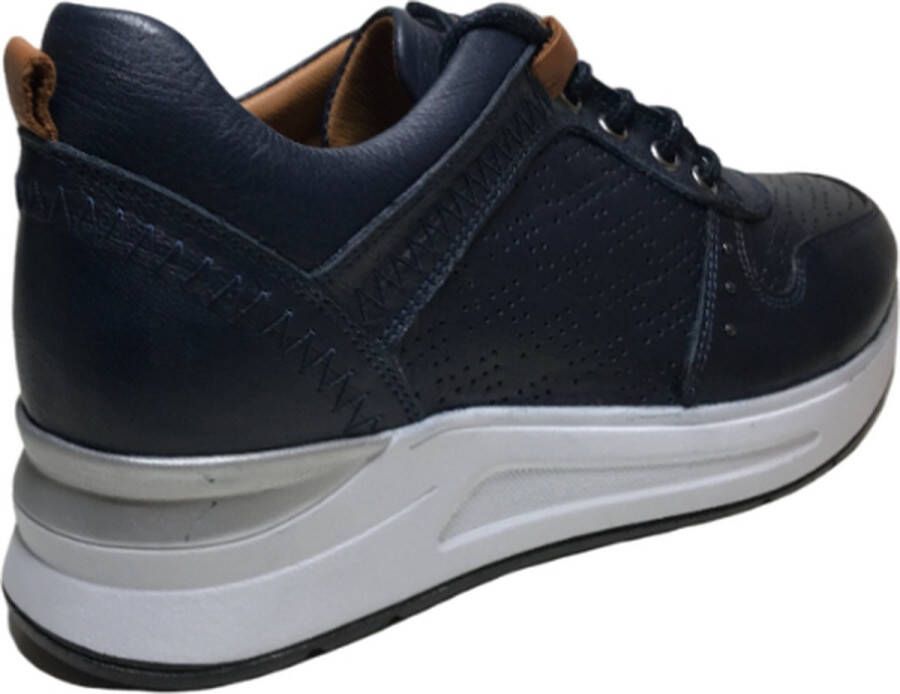 manlisa veters studs lederen comfort sneakers S247-2263 navy