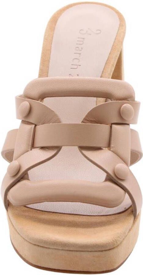 March 23 Dames Estelle Platform Mules Nude