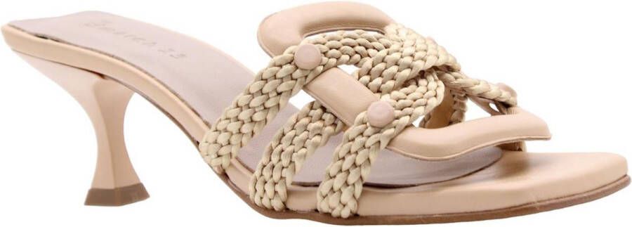 March 23 Hakken Beige Leer Louelle sandeletten beige