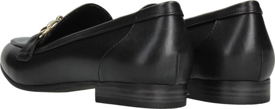 Marco tozzi Zwarte Chic Loafer met Gouden Detail Black Dames