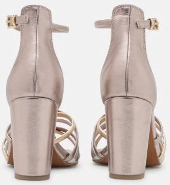 Marco tozzi Gouden Synthetische Sandalette met 9cm Hak Gray Dames