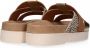 Maruti Bari Slippers Cognac Gold Pixel Offwhite Sandal - Thumbnail 10