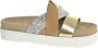 Maruti Bari Slippers Cognac Gold Pixel Offwhite Sandal - Thumbnail 9