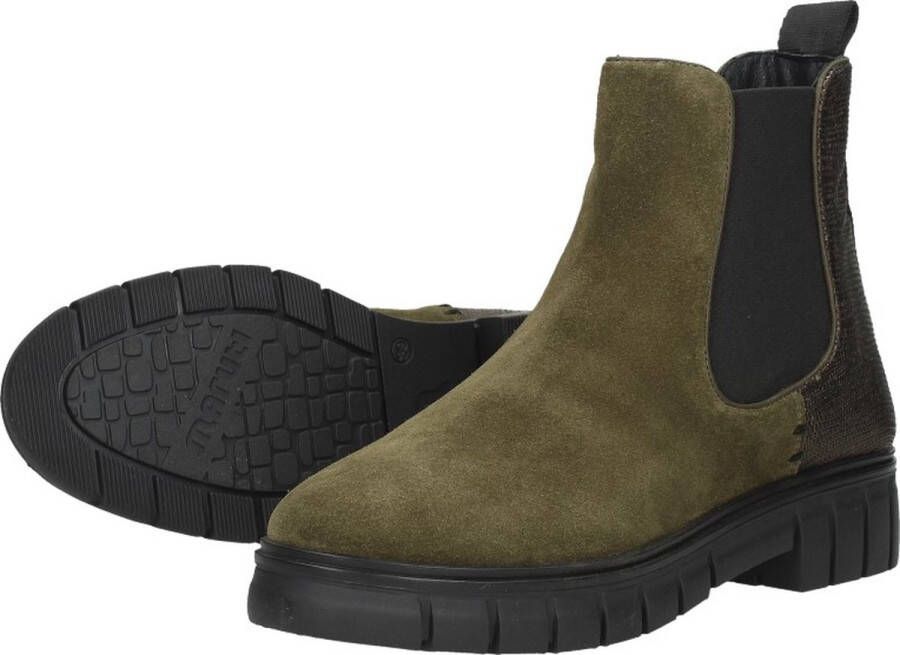 Maruti Tygo Chelsea Boots Lizard Groen Khaki Lizard Bronze