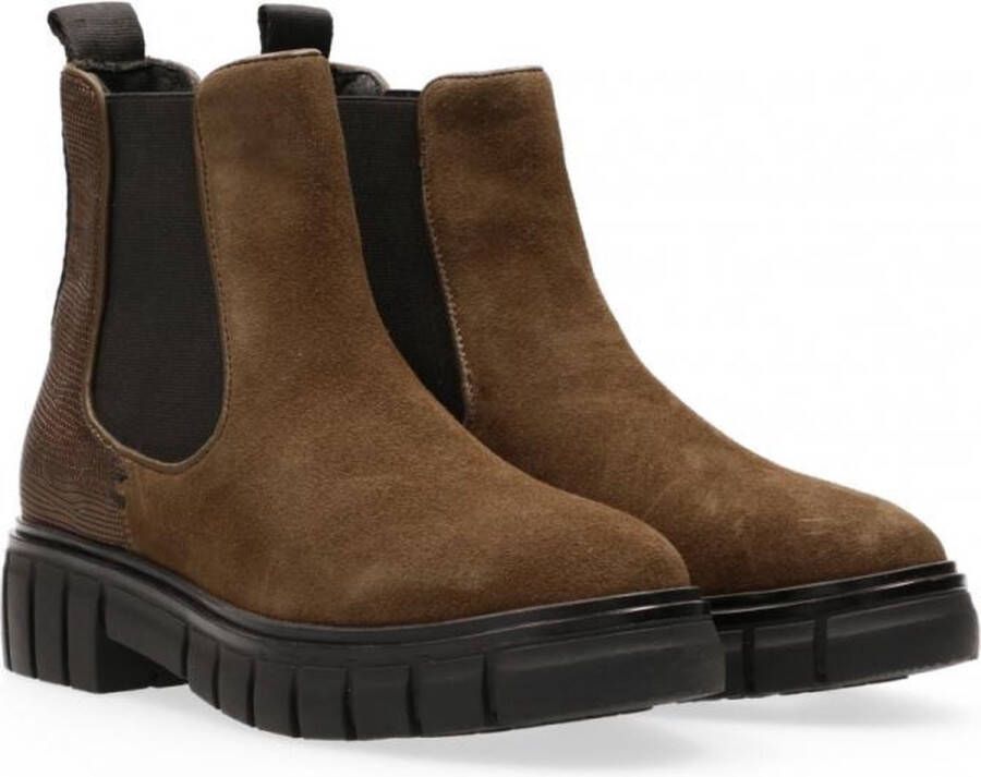 Maruti Tygo Chelsea Boots Lizard Groen Khaki Lizard Bronze