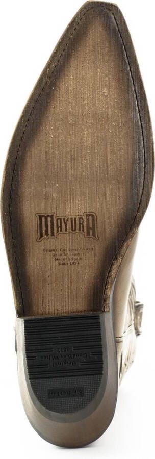 Mayura Boots 1920 Taupe Spitse Cow Western Line Dance Laarzen Schuine Hak Echt Leer - Foto 7