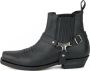 Mayura Boots 24 Zwart Cowboy Western Enkellaars Heren Vierkante Neus Sierspoor Elastiek Sluiting - Thumbnail 7