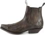 Mayura Boots Austin 1931 Donker Bruin Spitse Western Enkellaars Schuine Hak Elastiek Sluiting Vintage Look - Thumbnail 9