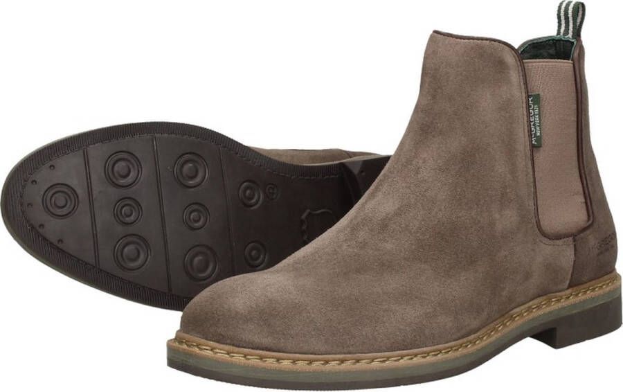 McGregor Heren Boots Taupe Chelsea Boots Suède Elastiek