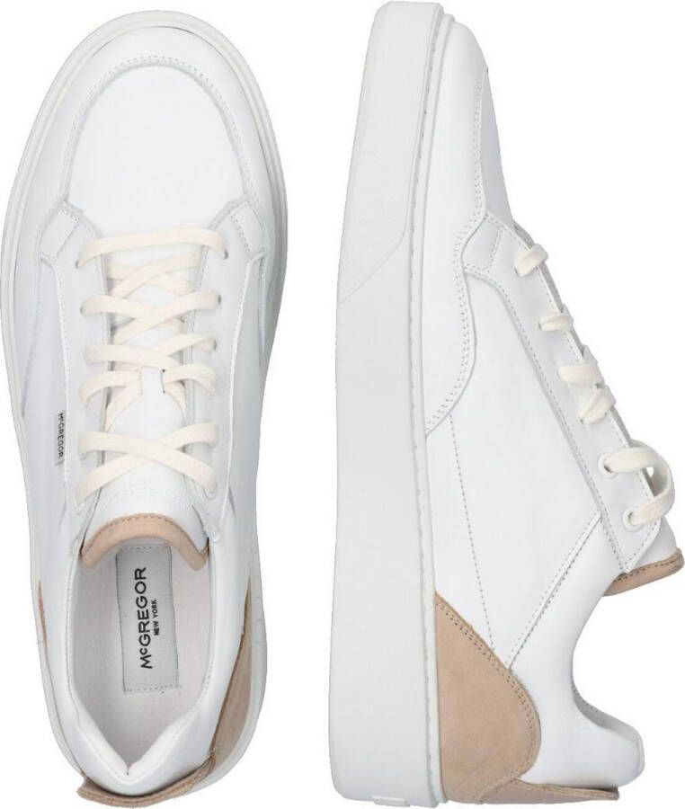 McGregor Heren Sneakers Beige Lage Sneakers Leer Veters