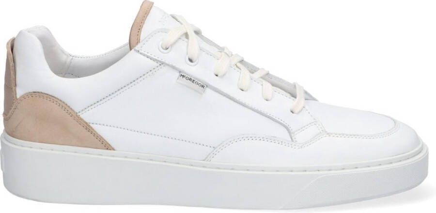 McGregor Heren Sneakers Beige Lage Sneakers Leer Veters