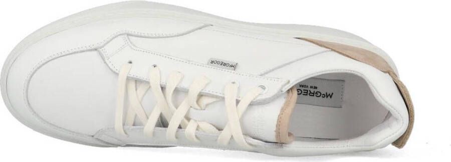 McGregor Heren Sneakers Beige Lage Sneakers Leer Veters