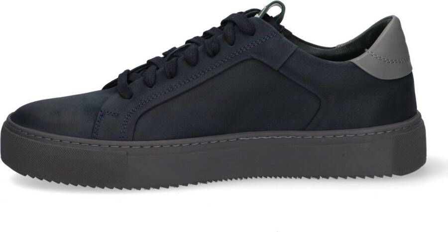 McGregor Heren Sneakers Blauw Lage Sneakers Leer Veters