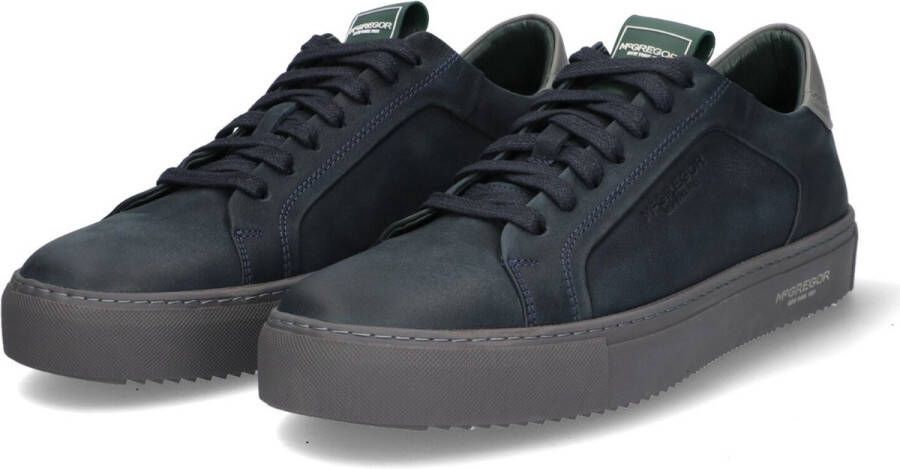 McGregor Heren Sneakers Blauw Lage Sneakers Leer Veters