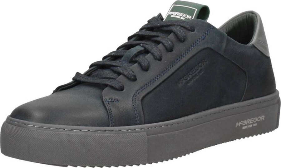 McGregor Heren Sneakers Blauw Lage Sneakers Leer Veters