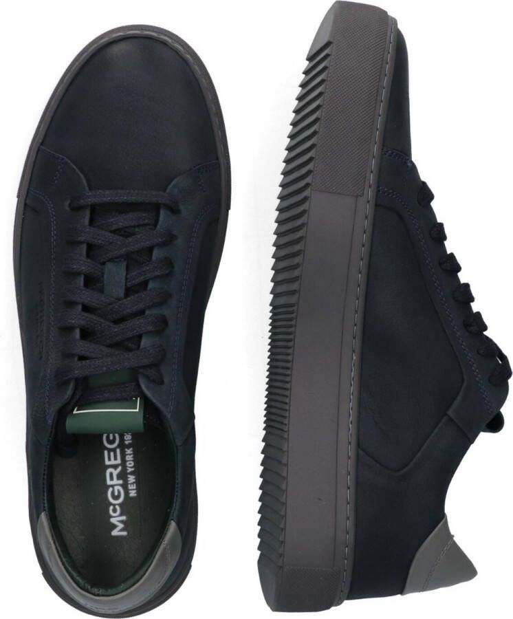 McGregor Heren Sneakers Blauw Lage Sneakers Leer Veters