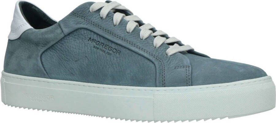 McGregor Heren Sneakers Blauw Lage Sneakers Leer Veters