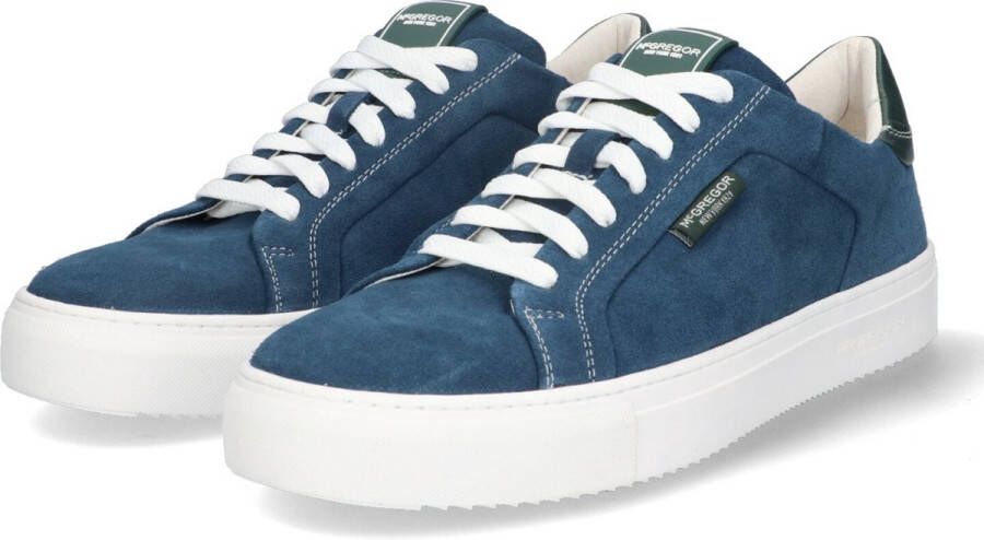 McGregor Heren Sneakers Blauw Lage Sneakers Leer Veters