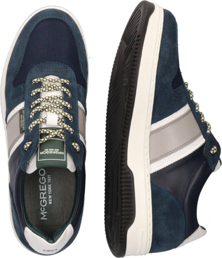 McGregor Heren Sneakers Blauw Lage Sneakers Leer Veters