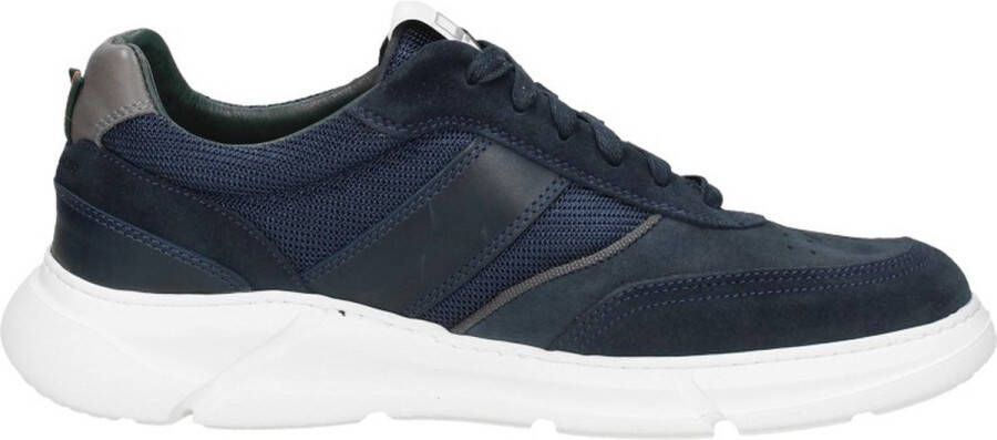 McGregor Heren Sneakers Blauw Lage Sneakers Leer Veters