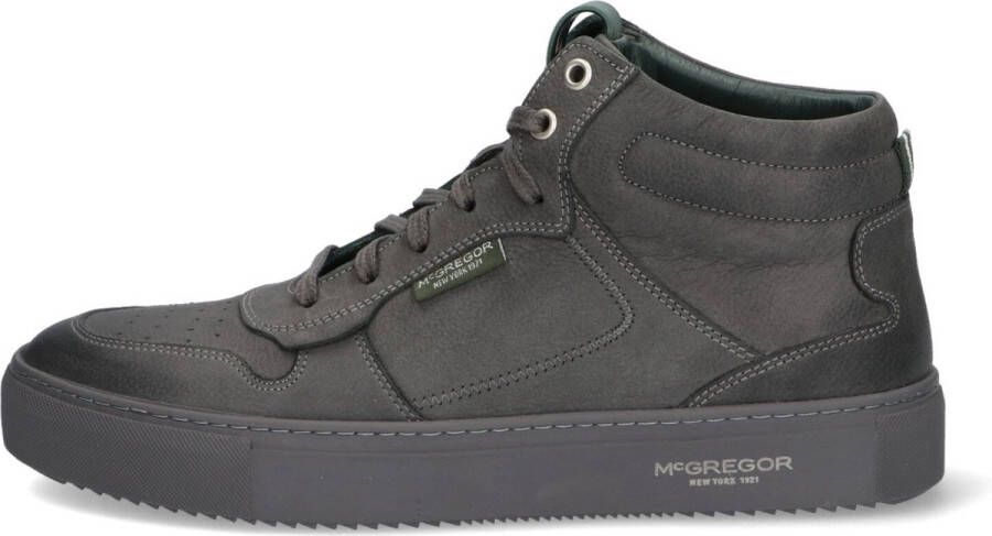 McGregor Heren Sneakers Grijs Hoge Sneakers Leer Veters - Foto 8