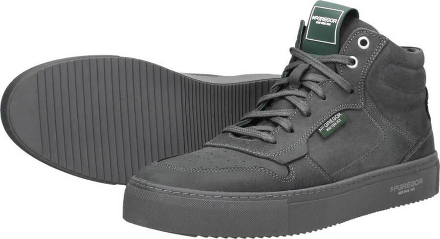 McGregor Heren Sneakers Grijs Hoge Sneakers Leer Veters - Foto 12