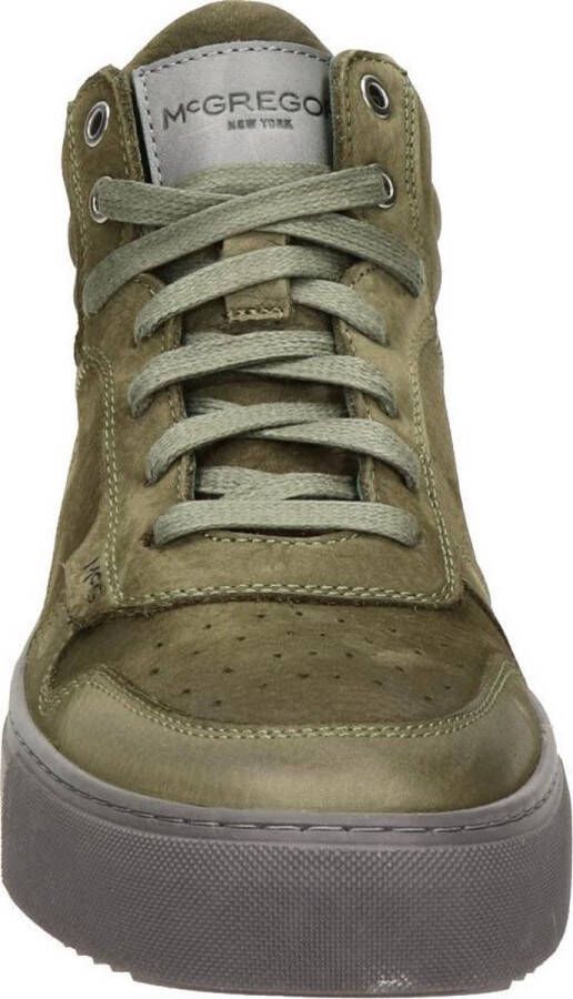 McGregor Heren Sneakers Groen Hoge Sneakers Leer Veters