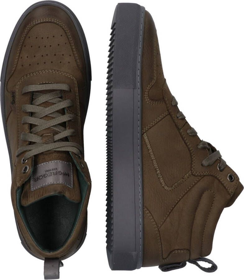 McGregor Heren Sneakers Groen Hoge Sneakers Leer Veters