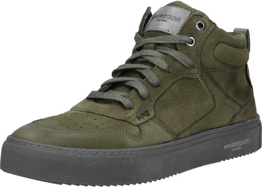 McGregor Heren Sneakers Groen Hoge Sneakers Leer Veters