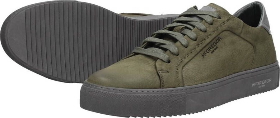 McGregor Heren Sneakers Groen Lage Sneakers Leer Veters