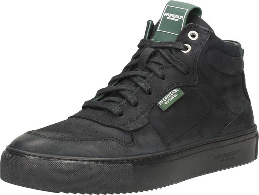 McGregor Heren Sneakers Zwart Hoge Sneakers Leer Veters