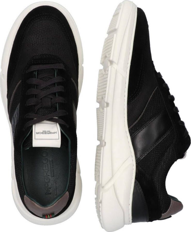 McGregor Heren Sneakers Zwart Lage Sneakers Leer Veters