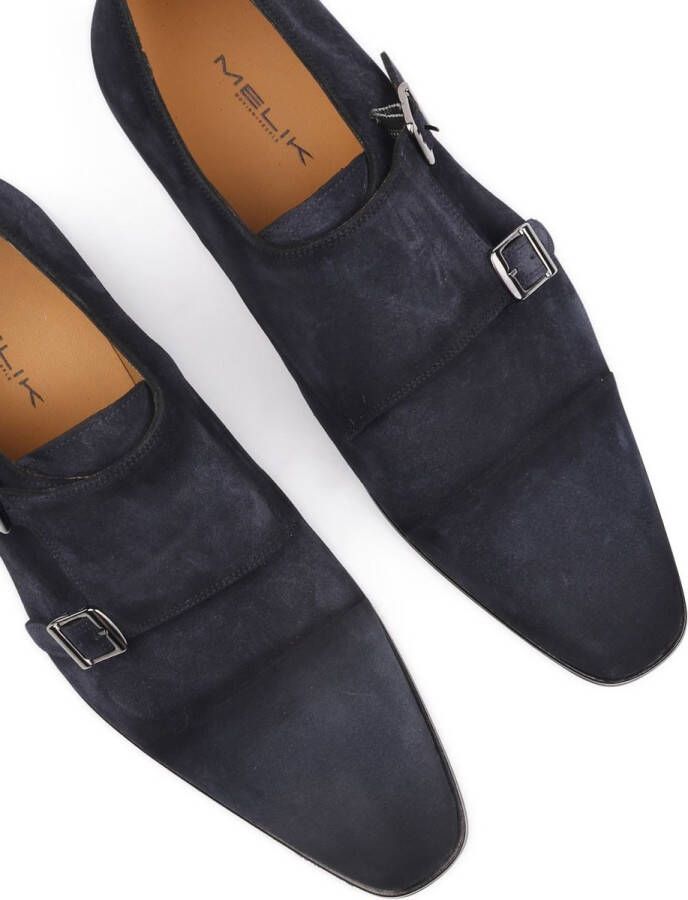 Melik Schoen Derby Sugero Suede Navy Suede Heren