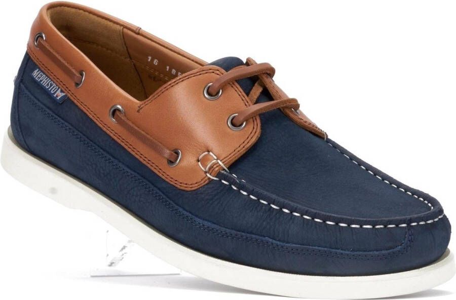 Mephisto Boating heren veterschoen blauw