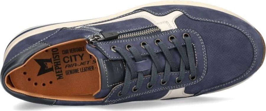 Mephisto BRADLEY 25545 1580 6145 Blauwe heren sneaker met rits