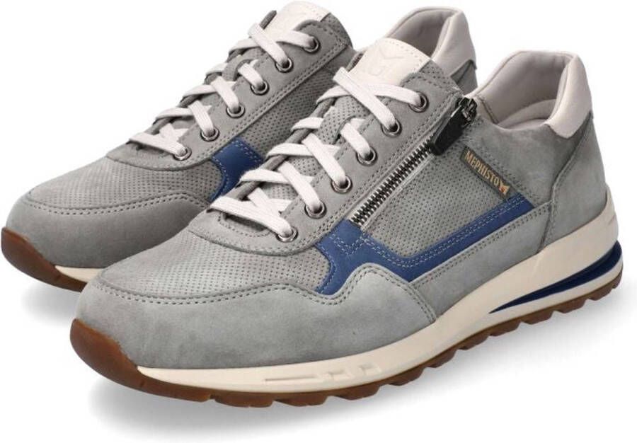 Mephisto Handgemaakte Bradley Sneaker met Soft-Air Middenzool Gray Heren