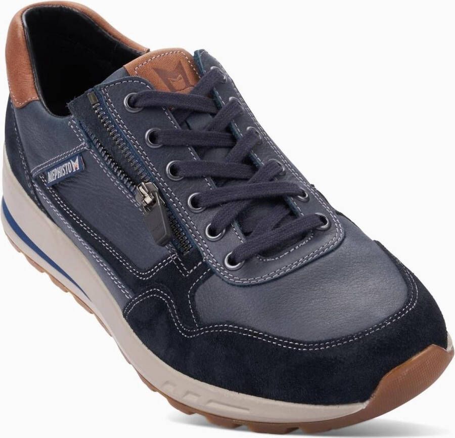 Mephisto Bradley Veterschoenen Sneakers Blauw