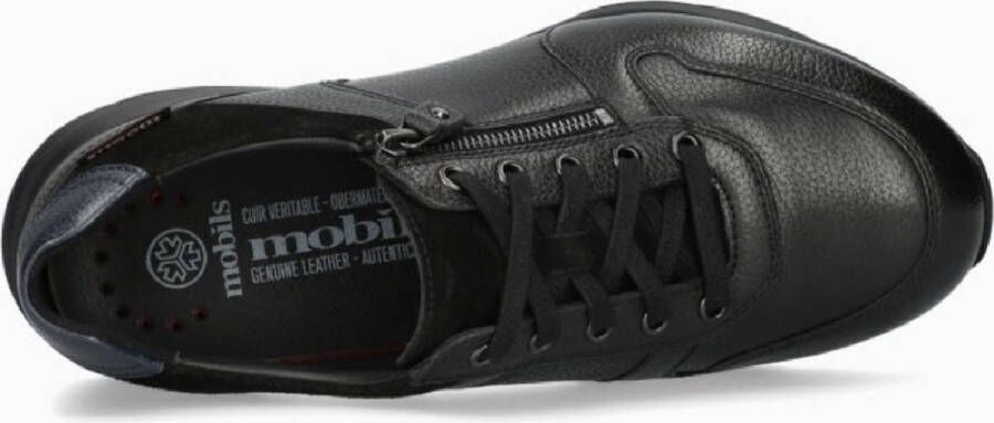 Mephisto Brayan Heren Sneaker Zwart Leer Brede Pasvorm Black Heren